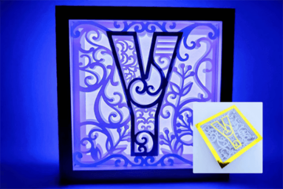 Crafting Depth: The Shadow Box Letter Y SVG Experience