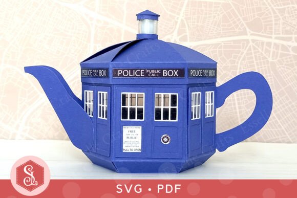 Crafting the Ultimate Party Favour: A Guide to the Police Box Teapot Box SVG PDF Template