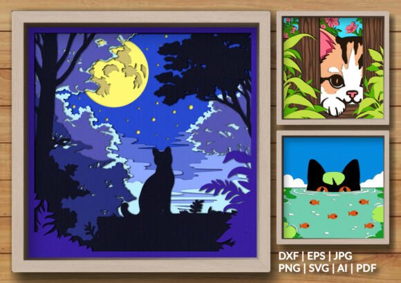Evaluating the Cute Cat Layered Shadow Box Bundle for Crafters and Designers