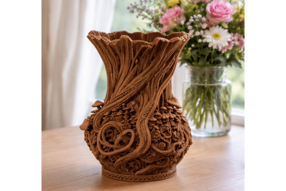 Forest Root Vase: Crafting Organic Elegance with 3D Printing
