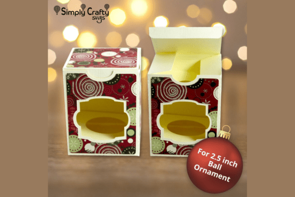 Round Ball Ornament Box 2.5 Inches SVG Guide