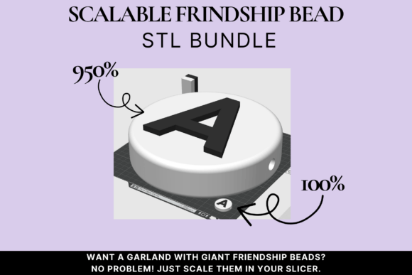 Scalable Friendship Bead STL Bundle