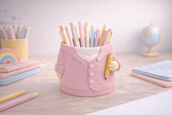 Teacher Pen Holder STL File: Integrating 3D Printed Organization into Classroom Workflows