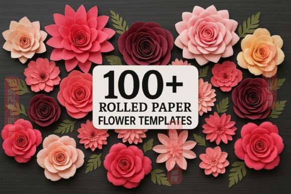 Unlocking Creative Potential with the Rolled Paper Flower Templates SVG Bundle